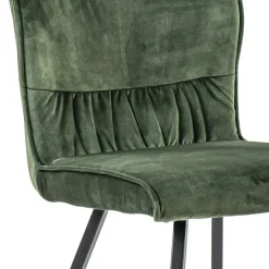 Sale Straluma Eetkamerstoel velvet groen met zwart