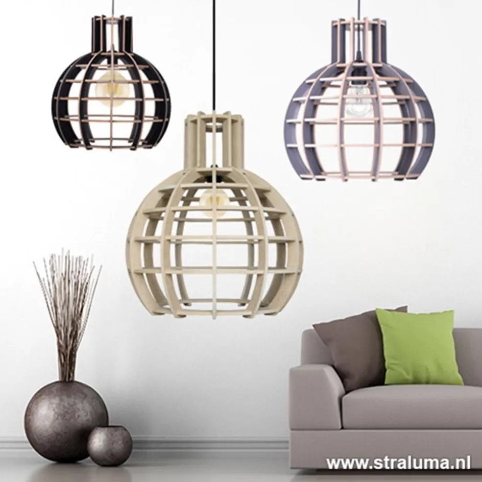 Outlet Straluma Eettafel hanglamp Globe Lingehof hout