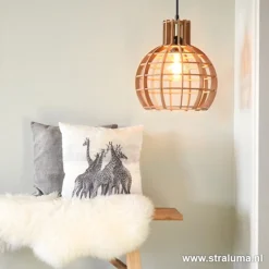 Outlet Straluma Eettafel hanglamp Globe Lingehof hout