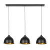 Clearance Straluma Eettafel hanglamp Kylie 3- lichts zwart-goud