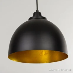 Clearance Straluma Eettafel hanglamp Kylie 3- lichts zwart-goud