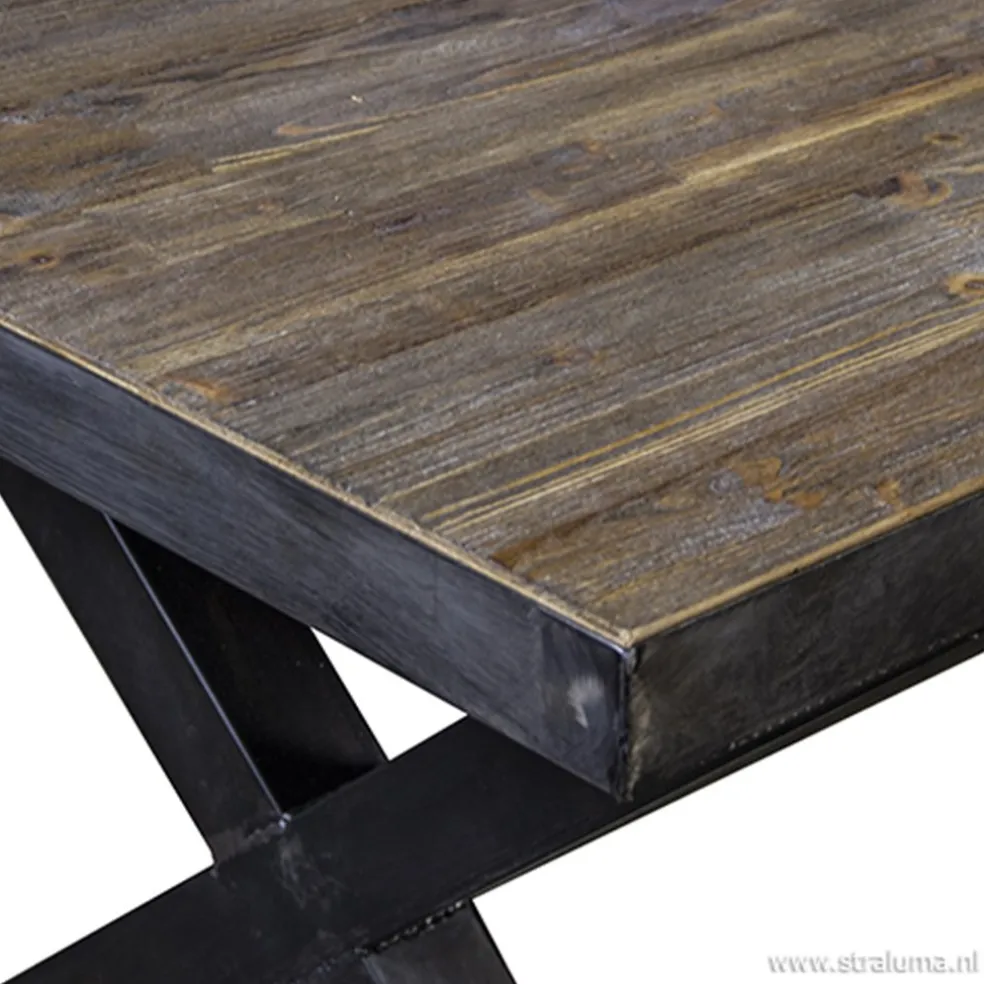 Best Sale Straluma Eettafel Light & Living zink/hout