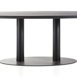 Cheap Straluma Eettafel ovaal zwart eiken met metalen poot 300x120 cm