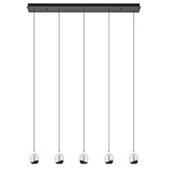 Store Straluma Eettafelhanglamp Clear Egg met zwart inclusief LED