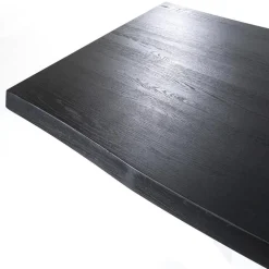Discount Straluma Eiken boomstam tafel met spinpoot zwart 240x100 cm