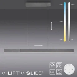 Outlet Straluma Elektrisch verstelbare LED hanglamp grijs dimbaar