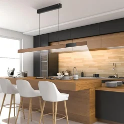 Hot Straluma Elektrisch verstelbare LED hanglamp zwart met hout