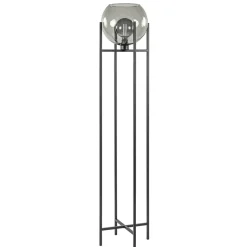 Flash Sale Straluma Frame vloerlamp mat zwart met smoke glazen bol
