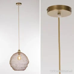 Discount Straluma Gaas hanglamp Nina mat goud