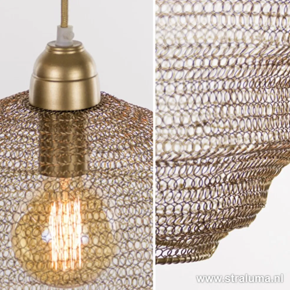 Discount Straluma Gaas hanglamp Nina mat goud