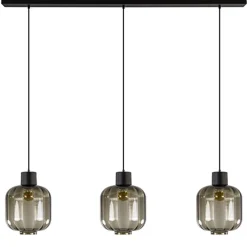 Cheap Straluma Glazen eettafelhanglamp zwart luxury