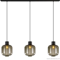 Cheap Straluma Glazen eettafelhanglamp zwart luxury