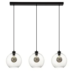 Online Straluma Glazen 3-lichts hanglamp eettafel clear