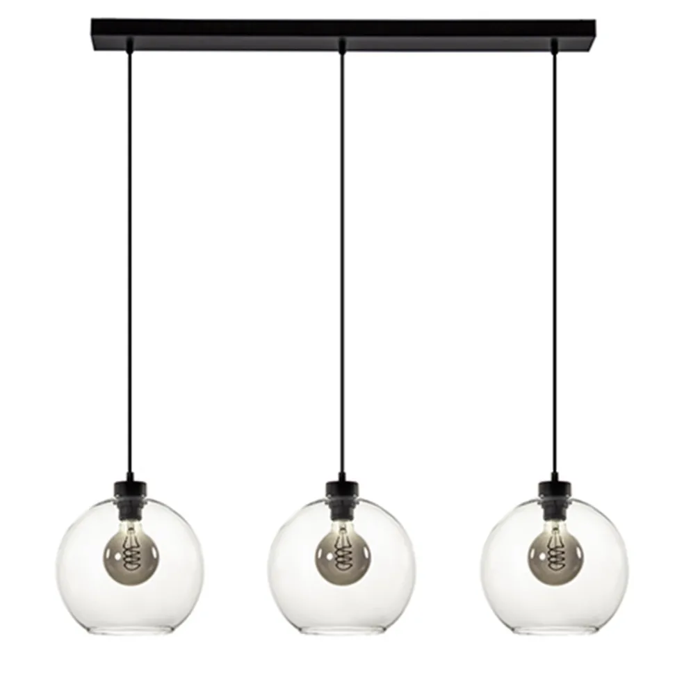 Online Straluma Glazen 3-lichts hanglamp eettafel clear