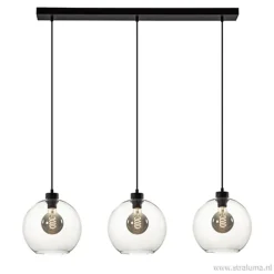 Online Straluma Glazen 3-lichts hanglamp eettafel clear