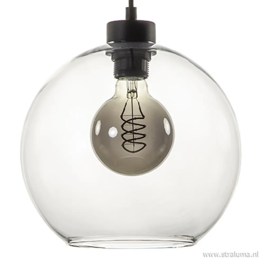 Online Straluma Glazen 3-lichts hanglamp eettafel clear