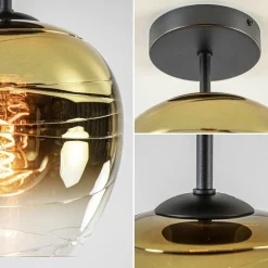 Flash Sale Straluma Glazen plafondlamp gold gradient met zwart