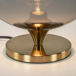 Online Straluma Globe tafellamp smoke/titanium met gouden voet