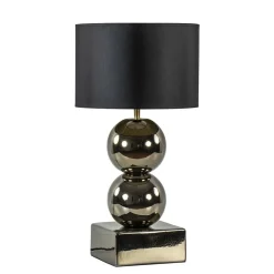 Online Straluma Gouden tafellamp bollen met zwart/gouden kap