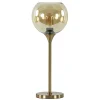 Discount Straluma Gouden tafellamp met amber glazen bol 20 cm