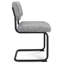 Cheap Straluma Grijze eetkamerstoel met zwart frame