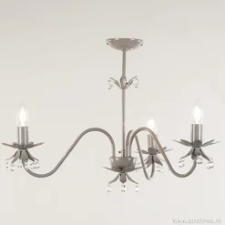 Fashion Straluma Grijze kroonluchter met bloem/kristal