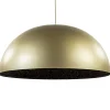 Online Straluma Grote design hanglamp koepel mat goud met zwart 90 cm