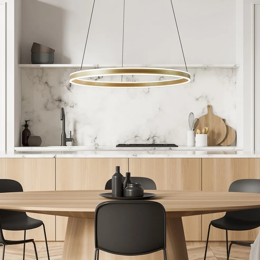 New Straluma Grote design hanglamp LED gouden ring