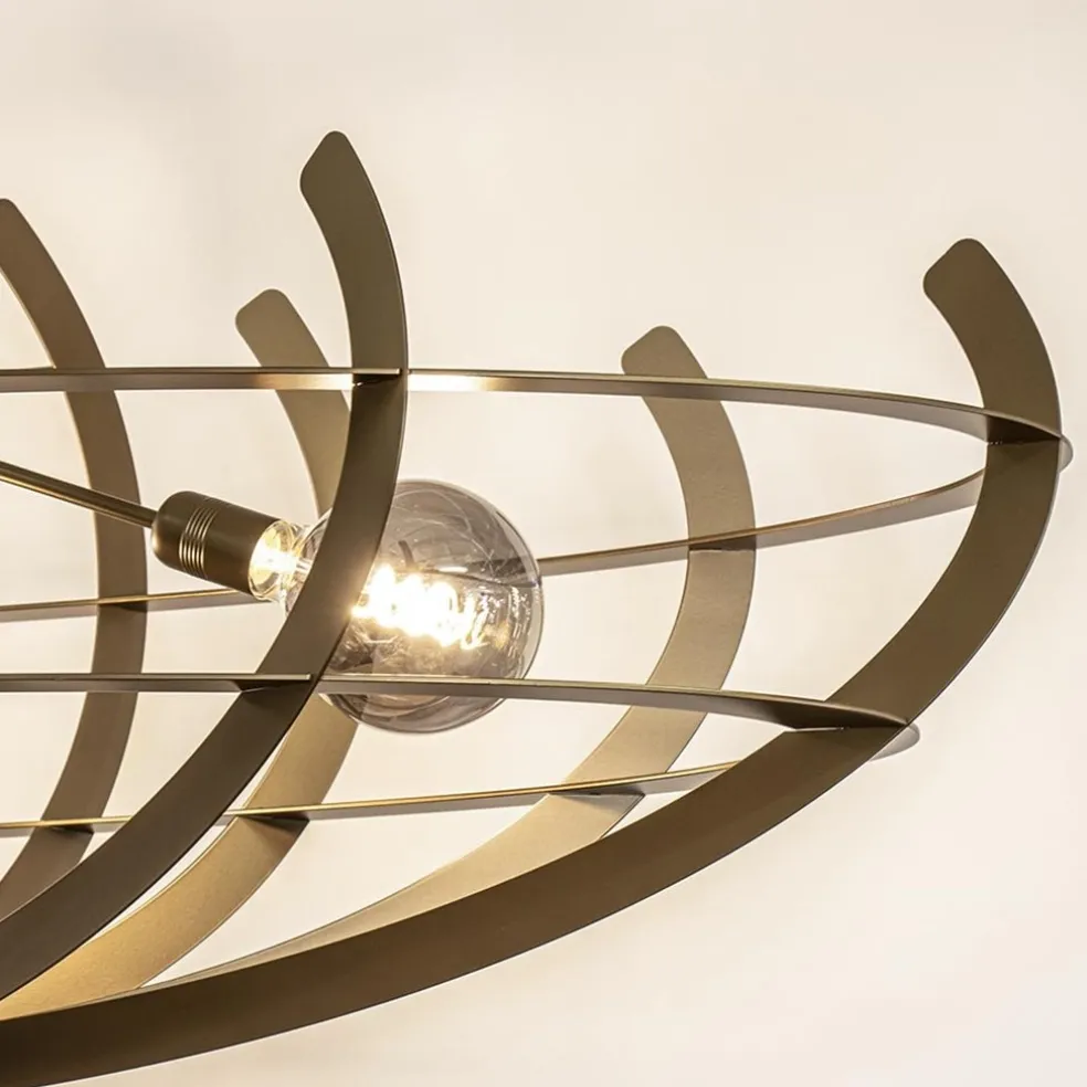 Best Sale Straluma Grote design hanglamp ovaal oud messing