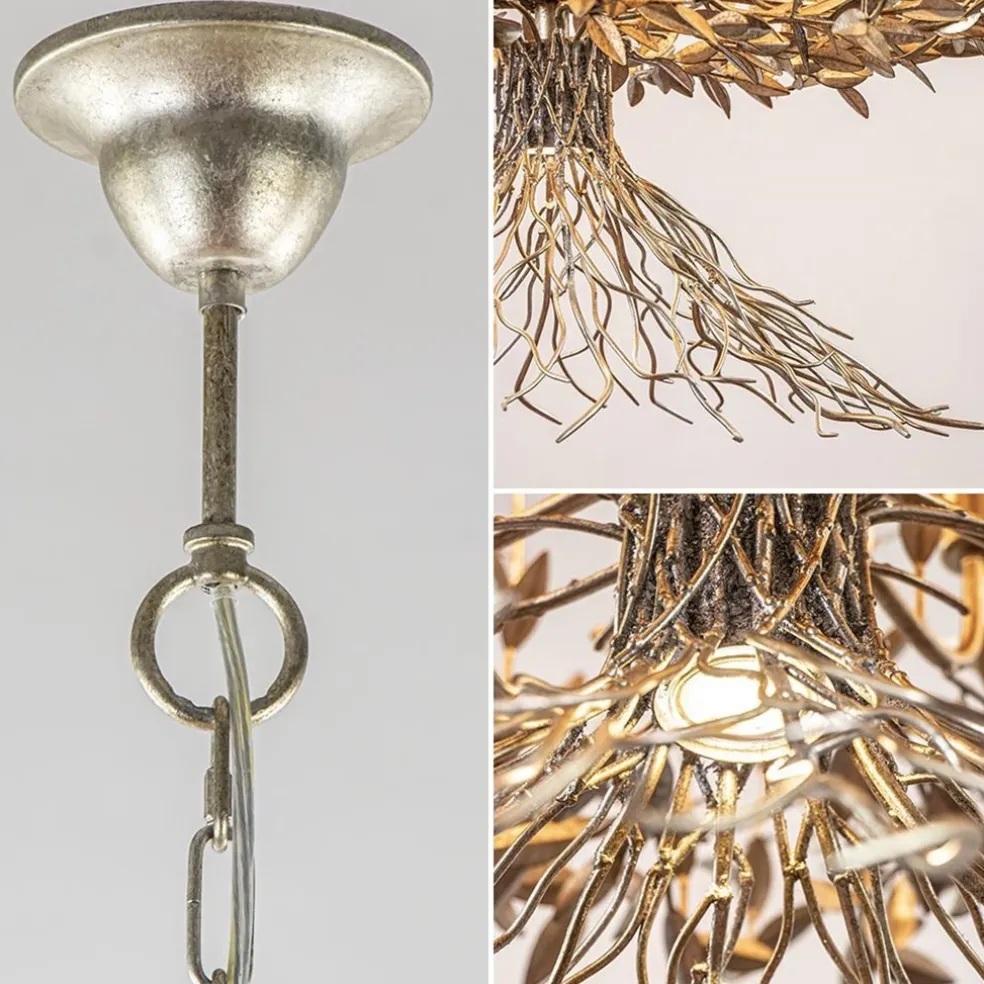 Sale Straluma Grote design hanglamp ovaal oud zilver