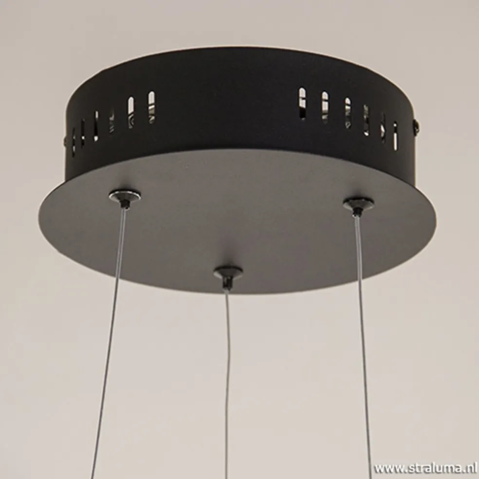 Best Straluma Grote design hanglamp zwart LED