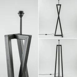 Clearance Straluma Grote design vloerlamp Calitri staal exclusief kap