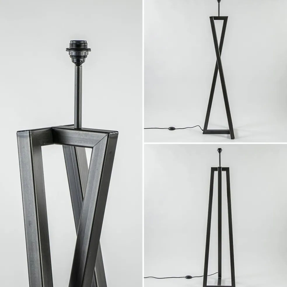 Clearance Straluma Grote design vloerlamp Calitri staal exclusief kap