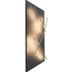Online Straluma Grote design wandlamp met gouden kapjes