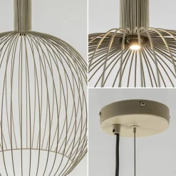 Shop Straluma Grote draad hanglamp mat zand 70 cm