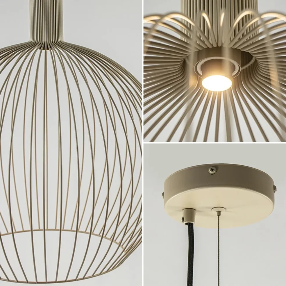 Cheap Straluma Grote eettafelhanglamp draad mat zand
