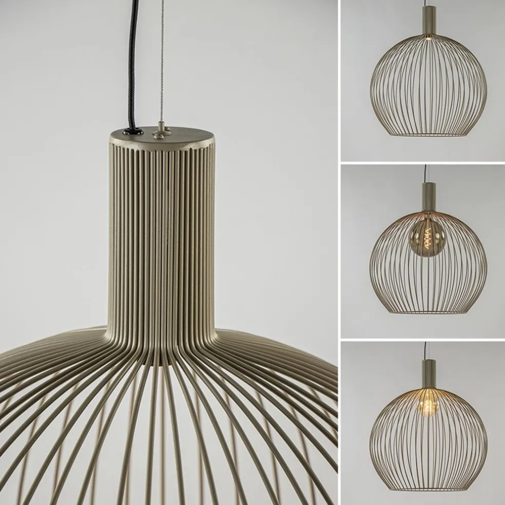 Cheap Straluma Grote eettafelhanglamp draad mat zand