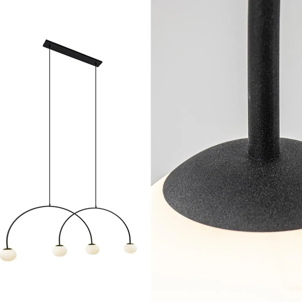 Sale Straluma Grote hanglamp bogen met wit glas