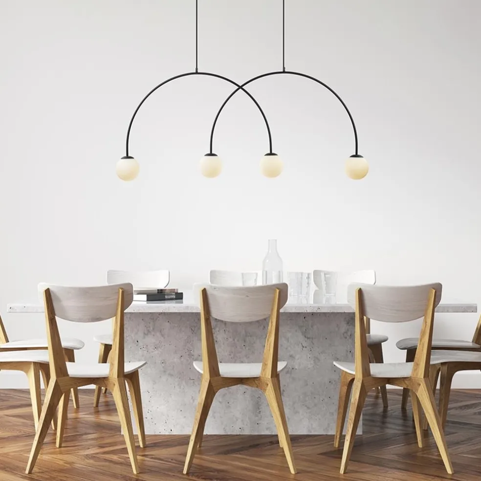 Sale Straluma Grote hanglamp bogen met wit glas