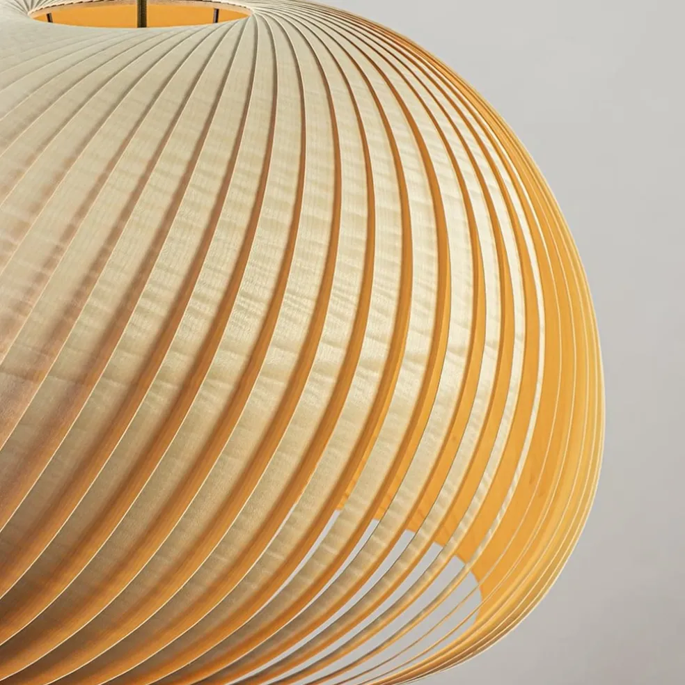 Store Straluma Grote hanglamp hout naturel rond 60 cm