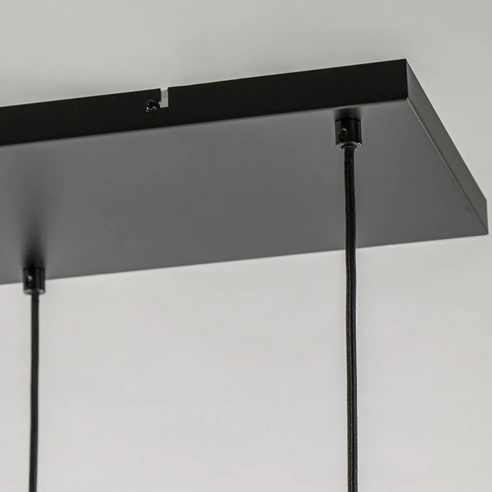 New Straluma Grote hanglamp Lekar 5-lichts antiek brons met smoke glas