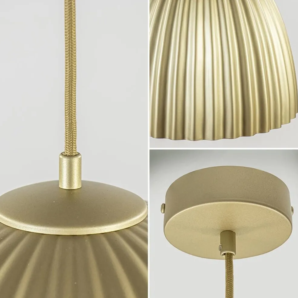 Flash Sale Straluma Grote hanglamp mat goud met relief 50 cm