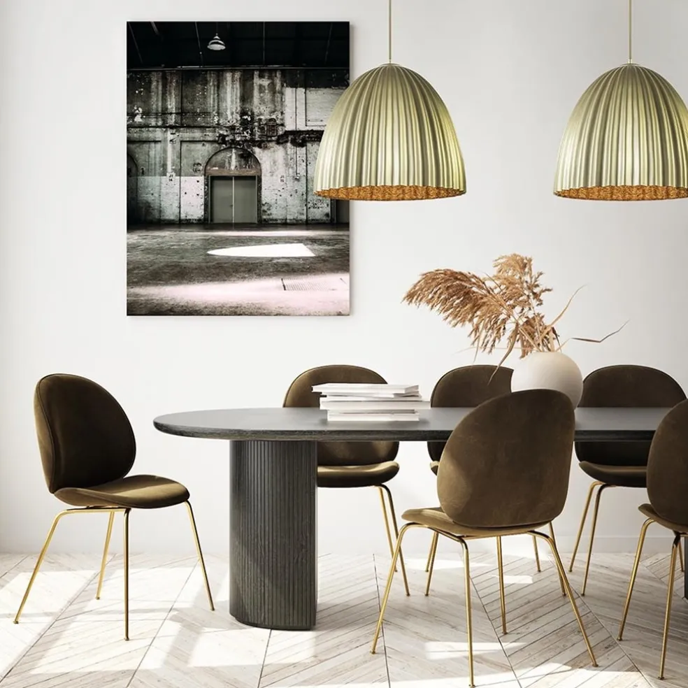Flash Sale Straluma Grote hanglamp mat goud met relief 50 cm