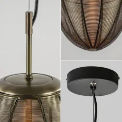 Best Straluma Grote hanglamp Yaelle antiek brons Light and Living