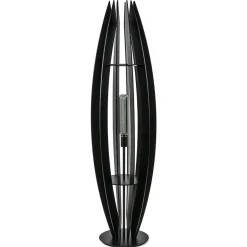 Cheap Straluma Grote houten vloerlamp mat zwart