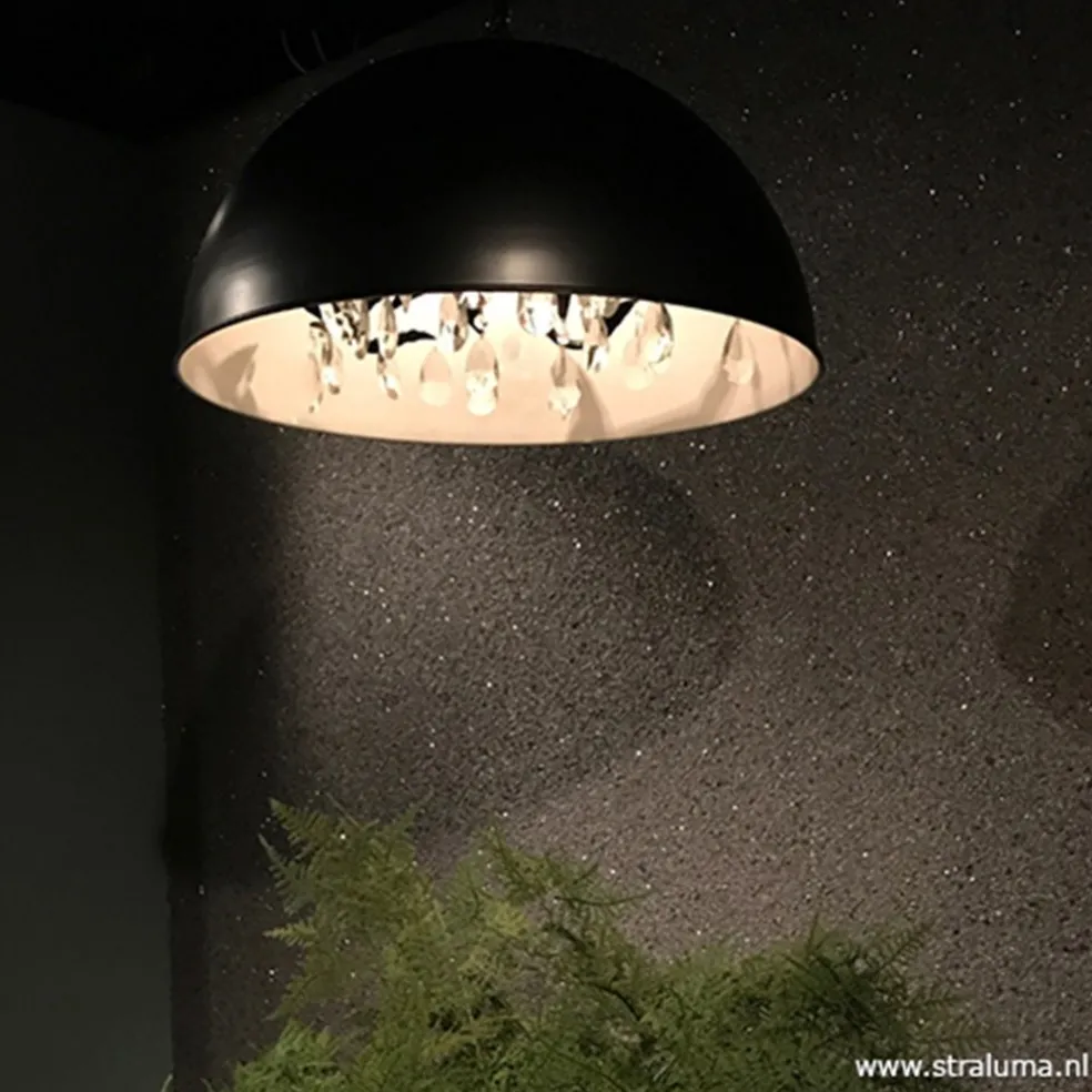 Fashion Straluma Grote koepel hanglamp met kristal Ø90 cm