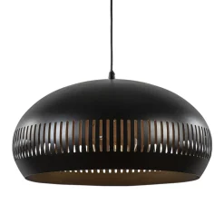 Cheap Straluma Grote koepel hanglamp zwart met goud 50 cm