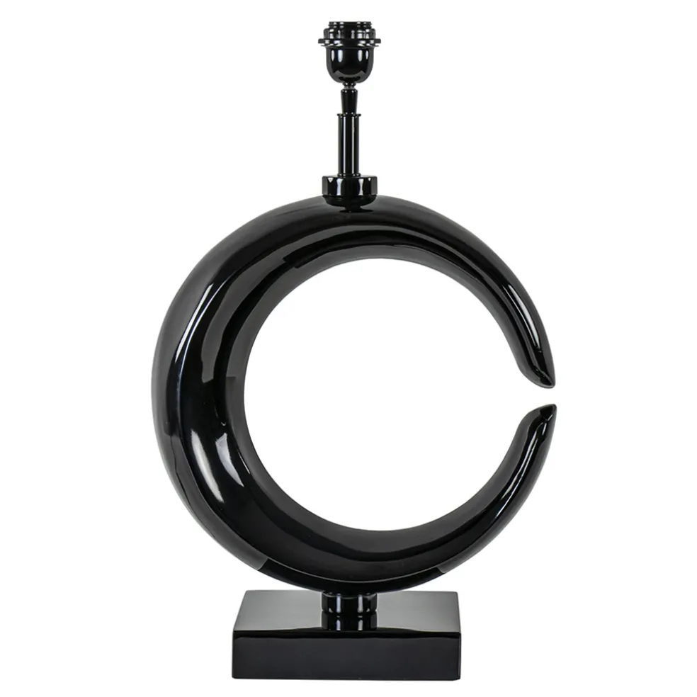 Outlet Straluma Grote lampvoet Maan shiny zwart