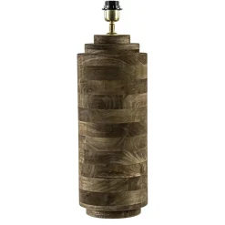 Shop Straluma Grote landelijke lampvoet Pasco donker hout excl. kap