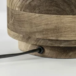 Shop Straluma Grote landelijke lampvoet Pasco donker hout excl. kap
